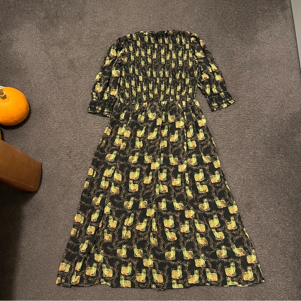 Muzungu Sisters Julia Midi Dress in Wild Cat Black - Picture 5 of 11